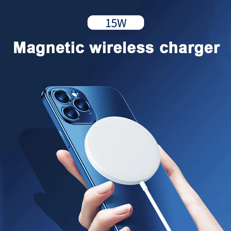 

Magnetic Wireless Charger For iPhone 12 Pro Max Magsafe For Samsung Xiaomi Charger 15W Fast Charging Pad Quick Wireless Charge