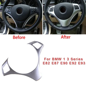 

28.1x20cm Steering Wheel Button Frame Cover Trim For BMW 1 3 Series E82 E87 E90 E92 E93 Car Styling Sticker Accessories