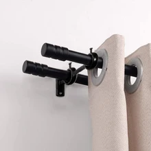 2Pcs Roman Rod Bracket Curtain Rod Double Rod Bracket Aluminum Alloy Base Thickened Hook Curtain Accessories Curtain Rod Bracket