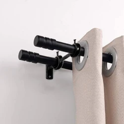 2Pcs Roman Rod Bracket Curtain Rod Double Rod Bracket Aluminum Alloy Base Thickened Hook Curtain Accessories Curtain Rod Bracket