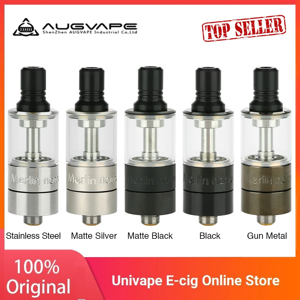 Новинка оригинальный испаритель Augvape Merlin Nano MTL RTA 2 мл/3 5 мл PCTG 18 мм герметичный