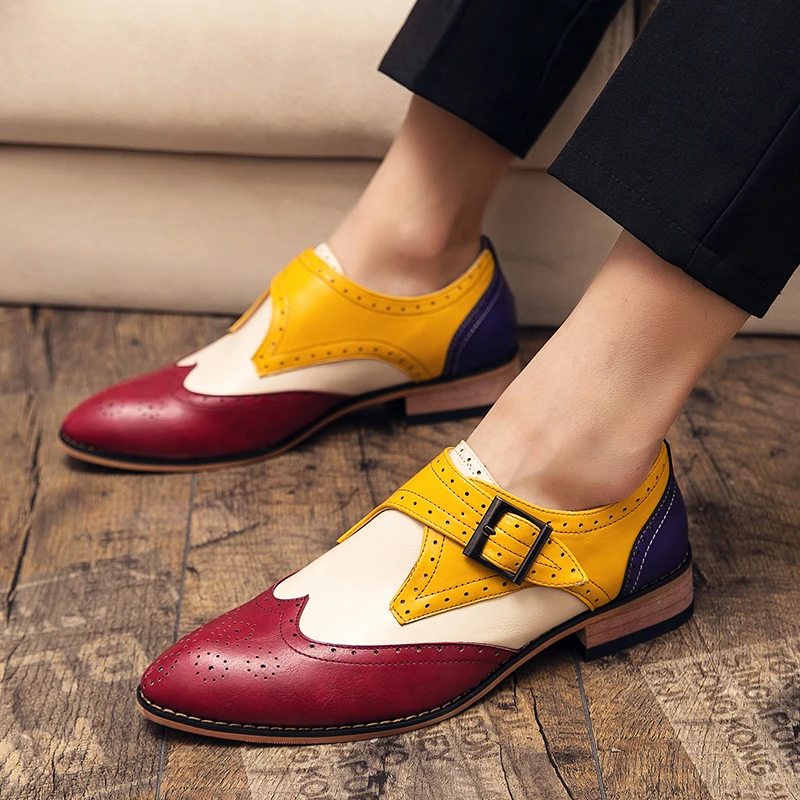 Leather Dress Shoes Men Shoes For Offical Business Casual Gentleman Formal For Wedding Party Flats Zapatos Hombre