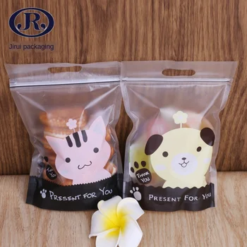 

50Pcs/Pack Cartoon Dog Cat Rabbit Candy Cookie Adhesive Bag Gift Plastic Bags Wedding Birthday Party Packaging Bags