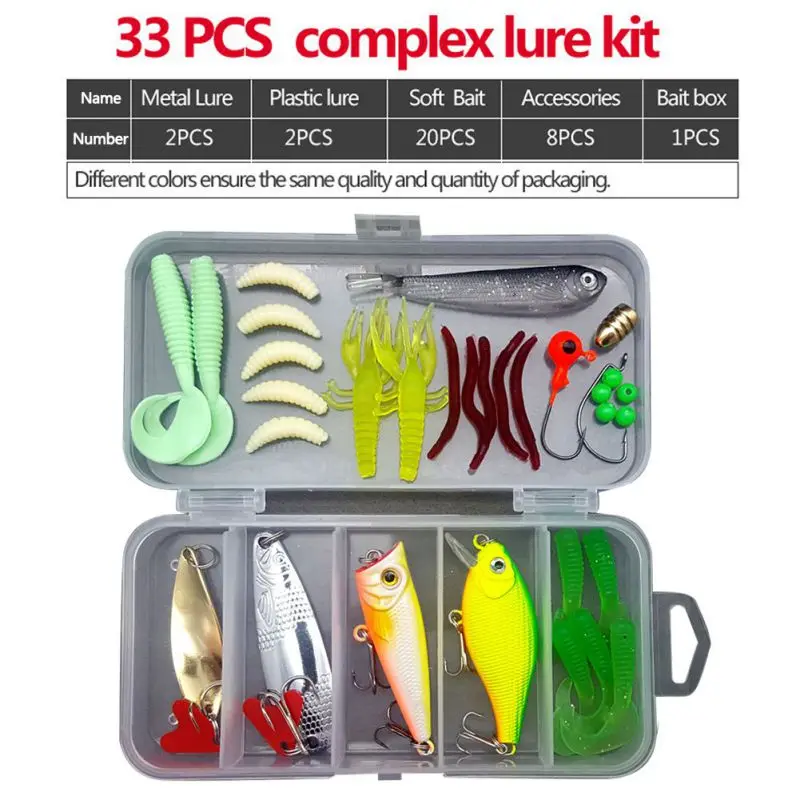  164PCS Luya Fishing Bait Set Artificial Lure Bionic Full Swimming Layer Road Lure Sequin Luminous H