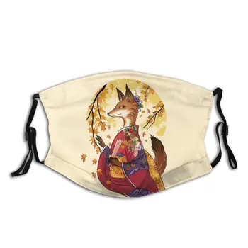 

Kitsune Fox Mouth Face Mask Maple Kitsune Facial Mask with Filters for Adult Cool Kawai Mask