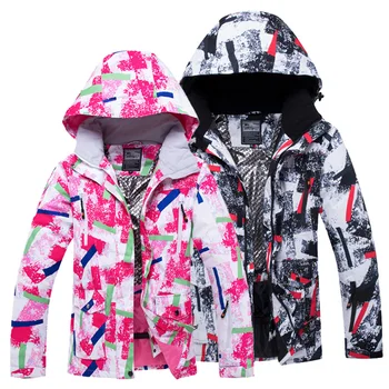 

Bonjean Unisex Winter Women Ski Jacket Hooded Men Snow Waterproof Skiing Snowboarding Jacket suit Windproof warm Coat Hiking