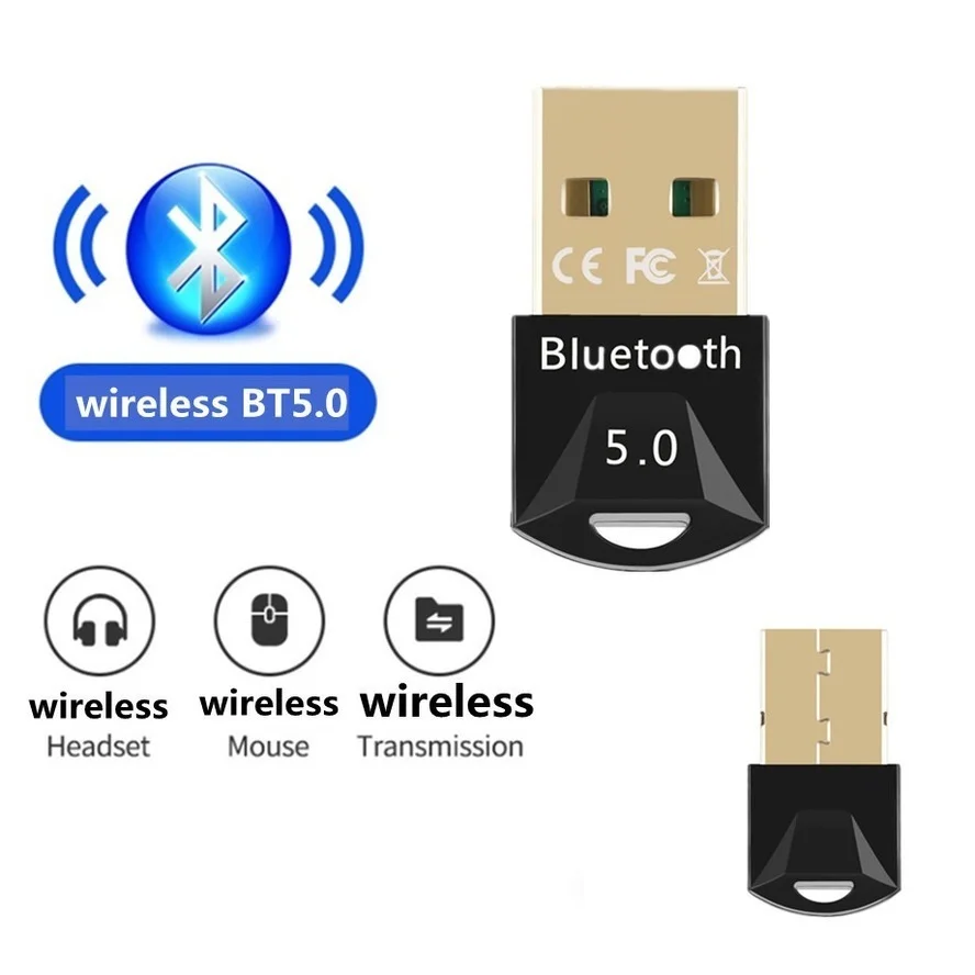 WvvMvv USB wireless BT5.0 Adapter 5.0 Receiver 5.0 Dongle High Speed Transmitter wireless USB Adapter for Laptop PC Computer