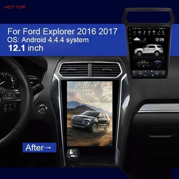 

Car PC PAD Tesla Style Multimedia Player Android 4.4.4 GPS Navigation For Ford Explorer 2016 2017 Retail/Pc Free Shipping