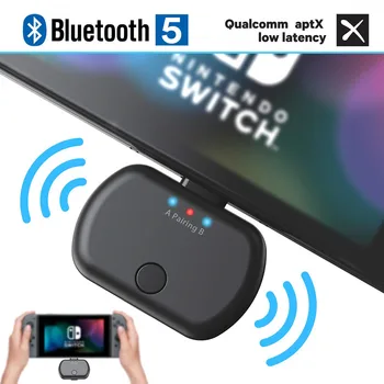 

USB-C Bluetooth 5.0 Audio Transmitter PC Laptop USB Type C Dongle Wireless Adapter Aptx LL for Nintendo Switch TWS TV, Plug&Play