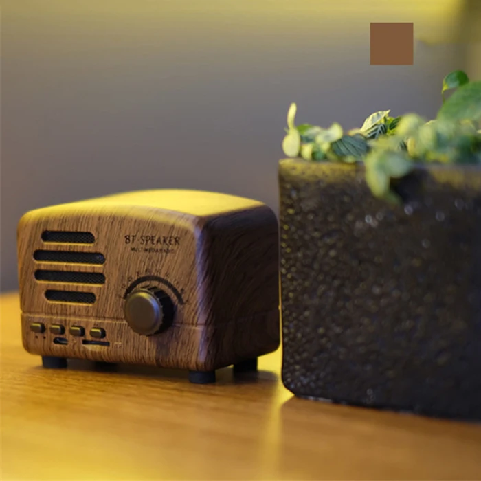 Raido мини-динамик с радио Винтажный стиль Bluetooth V4.0 Поддержка FM TF карта беспроводной мини-динамик OUJ99