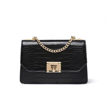 

Women's bags 2020 new Korean all-match fashion chain bag crocodile pattern small square bag shoulder messenger bag