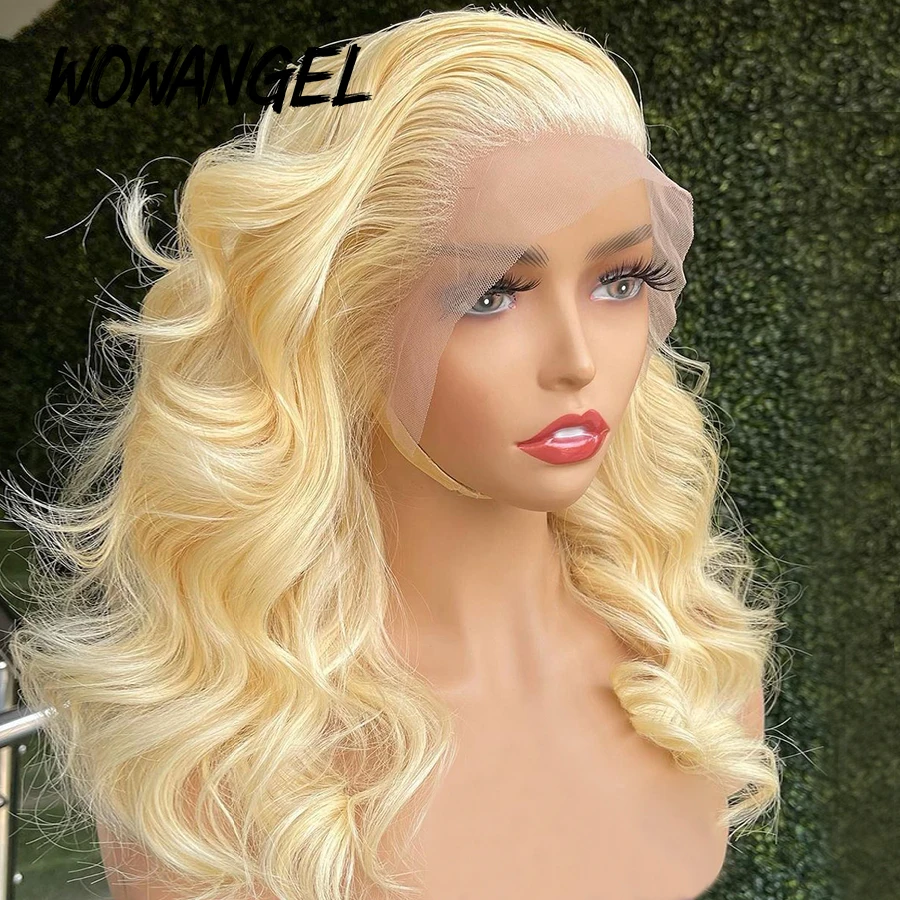 Full Lace Frontal Wigs 13x6 Lace Front Human Wigs 613 Honey Blonde Pre