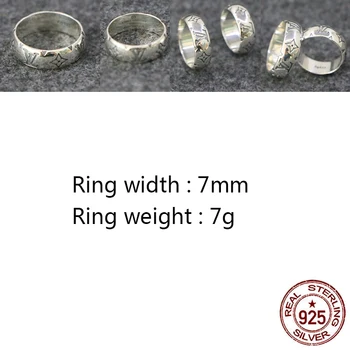 

100% S925 sterling silver ring new personality fashion jewelry style letter shape Valentine's Day gift 2020 new hot