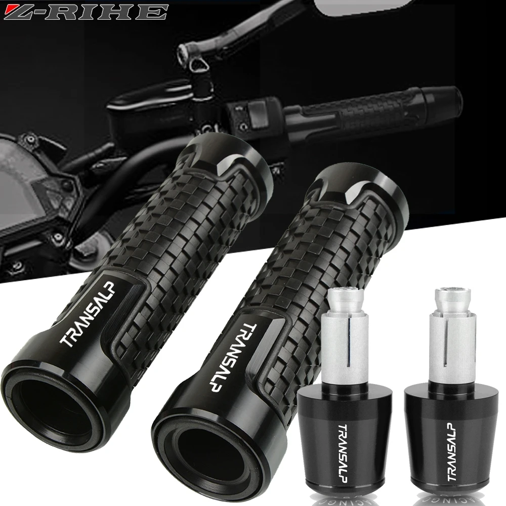 Moto 7/8 "22Mm Manopole Estremità Corsa Manubrio Per Honda Transalp 600 650 700 Xl700V Transalp Abs Xl 650 V1-V7 Xl650V