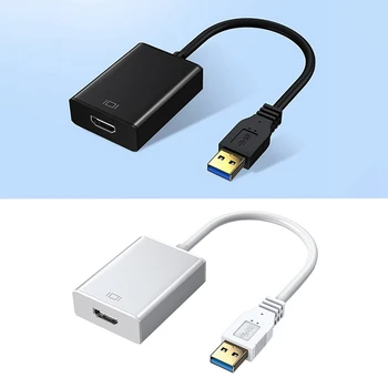 

USB 3.0 to HDMI Adapter, 1080P Video Cable Drive-Free Adapter, Suitable for Personal Computers, Laptops, LCD TVs