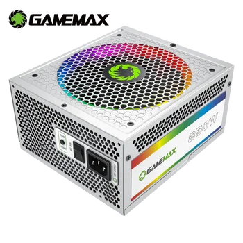 

GameMax 850W RGB PC Power Supply Fully Modular 80 Plus Gold CertifiedRGB Light Vairous Color Mode White Computer Power Supply