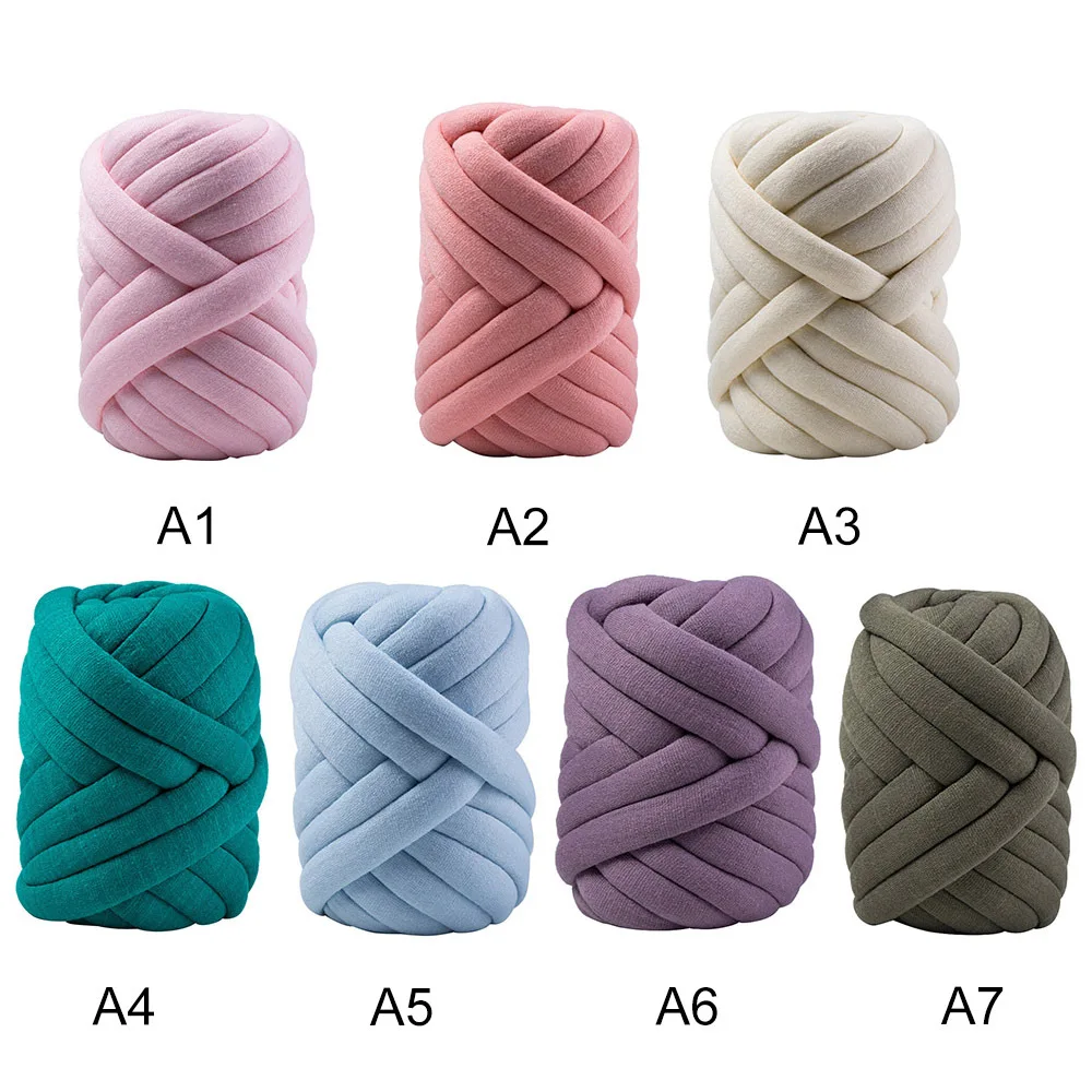 wills 500g/Ball Super Thick Natural Wool Chunky Yarn DIY Bulky Arm Roving Knit Blanket Hand Knitting Spin Yarn DIY Blanket 16m