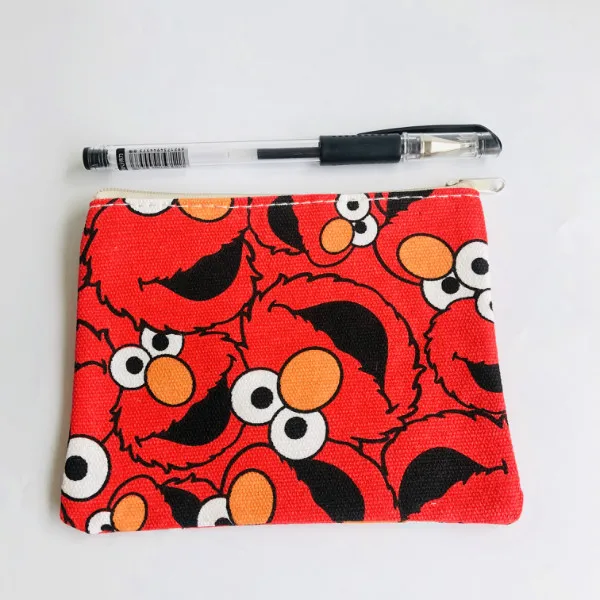 Canvas Coin Purse Cute Alien Change Cash Bag Zipper Small Purse Wallets