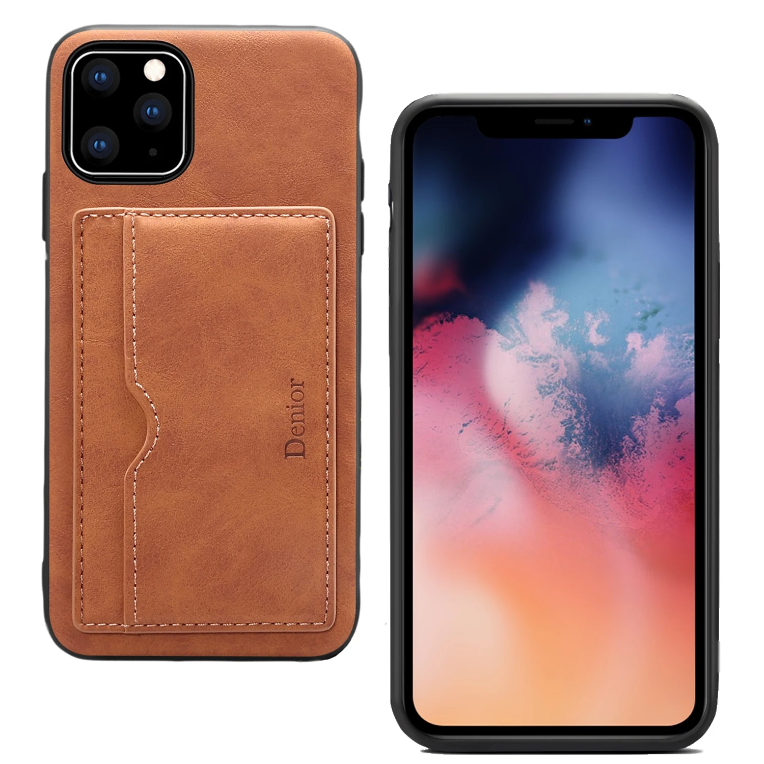 Ретро Кожаный чехол для Iphone11 11Pro X XS XR XSMAX 8 8Plus Phone Чехол из искусственной кожи на молнии кошелек с отделениями для карт чехол