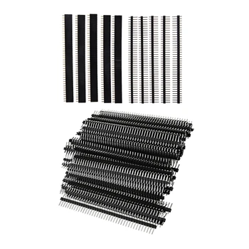 

10Pcs 40 Pin 2.54Mm Single Row Straight Male + Female Pin Header Strip & 100Pcs Male Header Pins, Straight Single Row