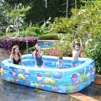 

Inflatable Kids Pool Children's Home Paddling Pool Baby Large Size Square Swimming Pool Thickened Wear-resistant XA71Y