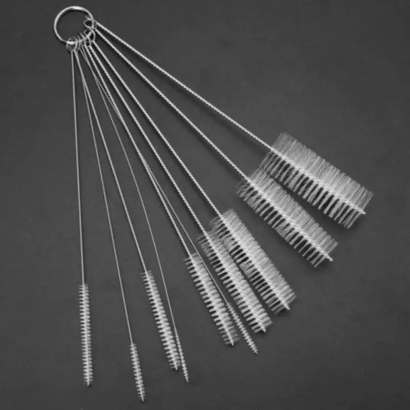 Cleaning Brushes Tubes Bristle Cleaner Brush Bend Steel Straw