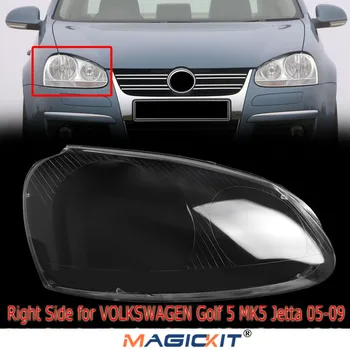 

MagicKit Front Right Headlight Lens Cover Shell Fit for VW Volkswagen Golf MK5 2005-2009