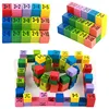 Juguetes de madera para bebés 99 TABLA DE MULTIPLICACIÓN juguetes de matemáticas 10*10 bloques de figura para bebés aprendizaje educativo Montessori regalos juguetes para niños ► Foto 3/6