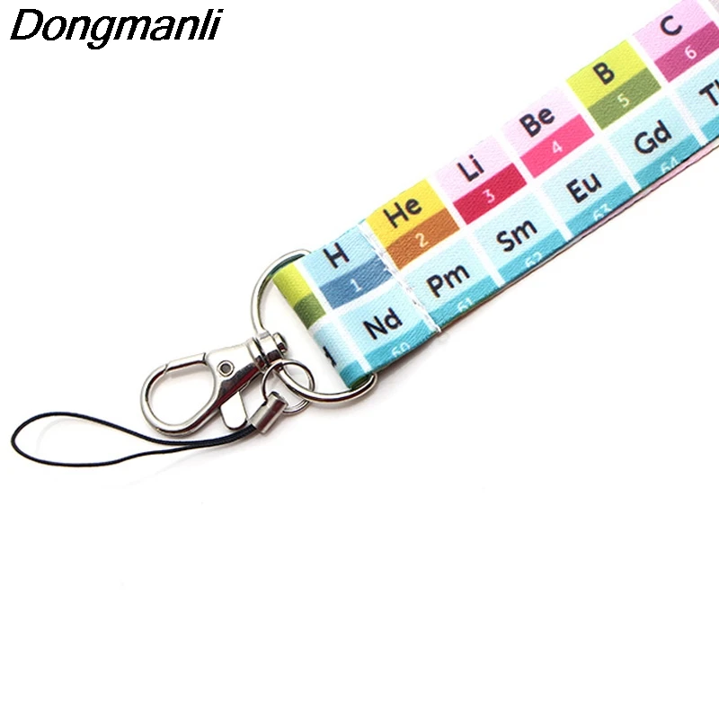 P3801 Dongmanli The Periodic Table Lanyard Badge ID Lanyards/ Mobile Phone Rope/ Key Lanyard Neck Straps Necklace