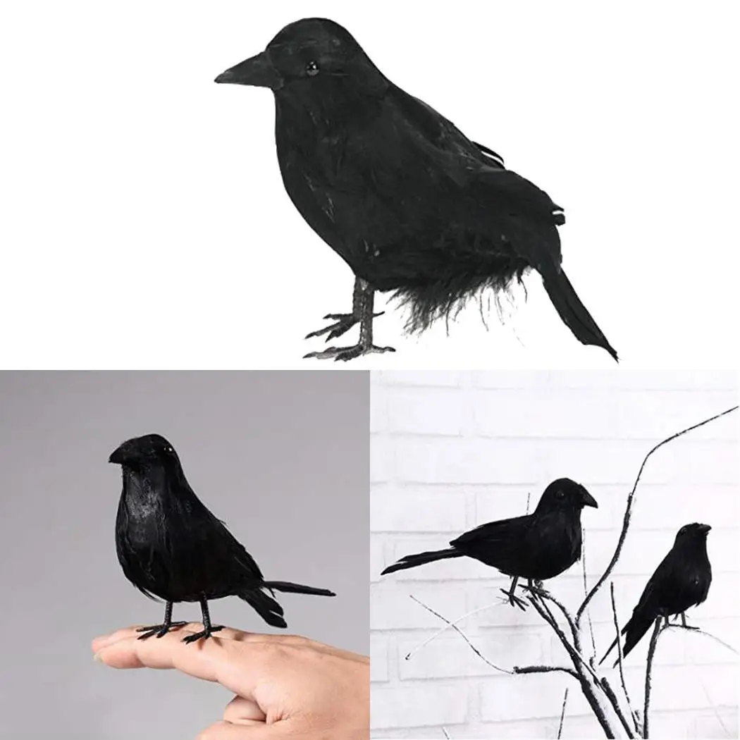 

Black Realistic Crows Dcoration Halloween Party Decoration Decoration Lifelike Decoration Prop