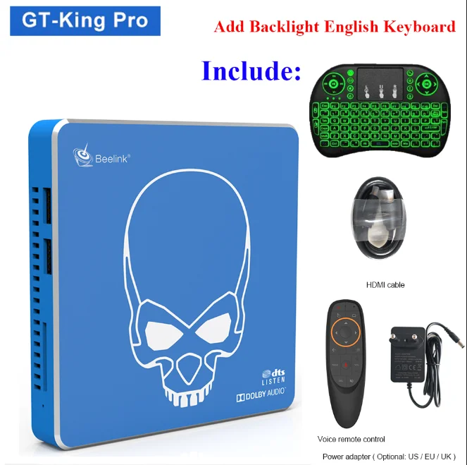 4GB 64GB Add EN Beelink GT-King Pro Android 9,0 Smart tv BOX 4 Гб 64 Гб Amlogic S922X-H BT 4,1 2,4 ГГц+ 5,8 ГГц Hi-Fi без потерь звук ТВ коробка - Цвет: 4GB 64GB Add EN