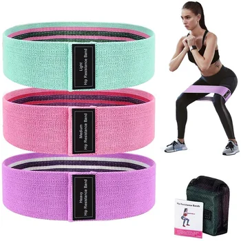 

Hip Trainer Resistance Band Yoga Stretch Elastic Band Training Pull Rope Hip Belt Fitness Squat Belt Anti Slip Rolling