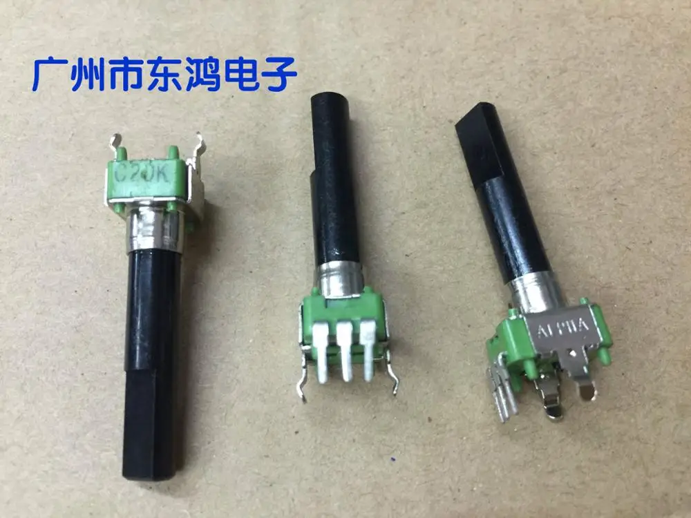 

2PCS/LOT Taiwan brand ALPHA potentiometer type RK09, C20K axis long, 30MM half shaft