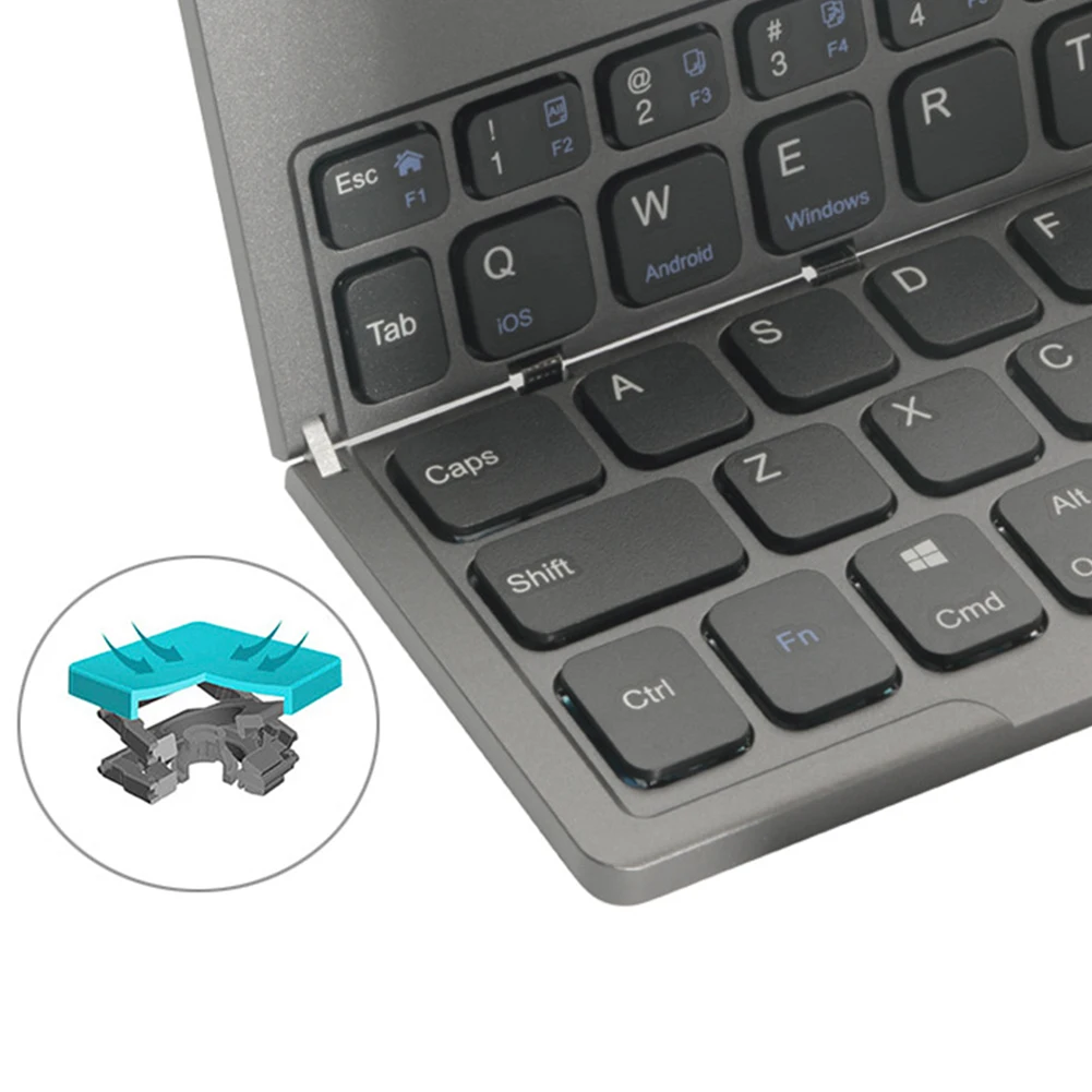 B048 офисная Bluetooth клавиатура ультра тонкая дорожная эргономичная складная домашняя универсальная ABS с подставкой для планшета Беспроводная портативная