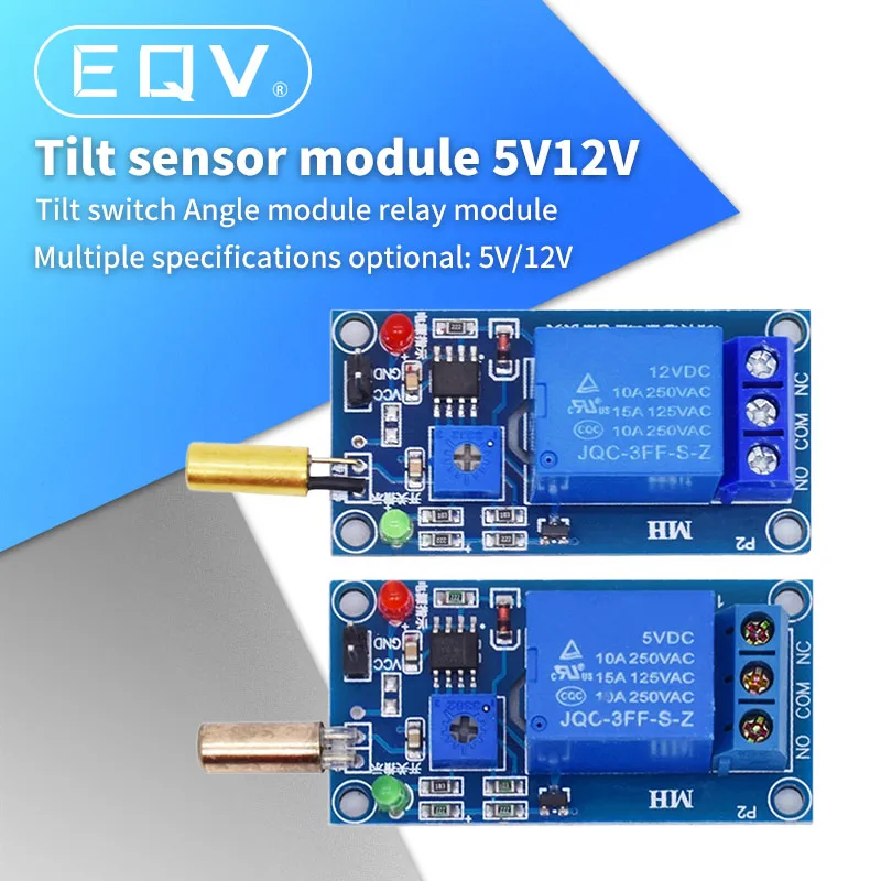 12V 5V 1 канал Выход наклона угла Сенсор триггерный релейный модуль Золотой SW520D мяч