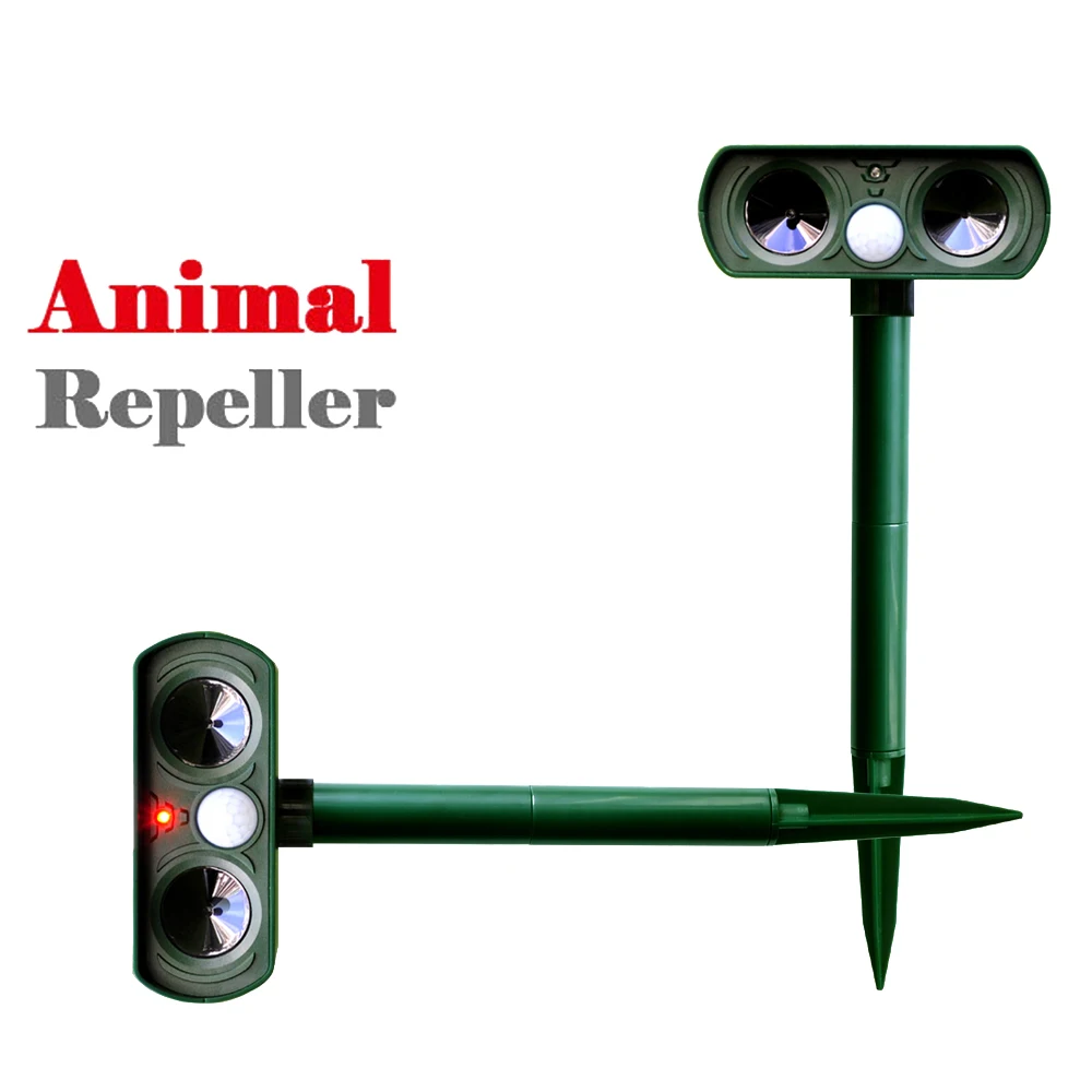 Electronic Ultrasonic Cat Repeller RC-510 Outdoor Insect Animal Garden Dogs Solar Power Repeller 0.5W 0.12A Announciator Yard