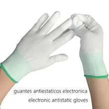 Электронные антистатические перчатки рабочие перчатки с полиуретановым покрытием противоскользящие износостойкие дышащие перчатки для производства промышленности