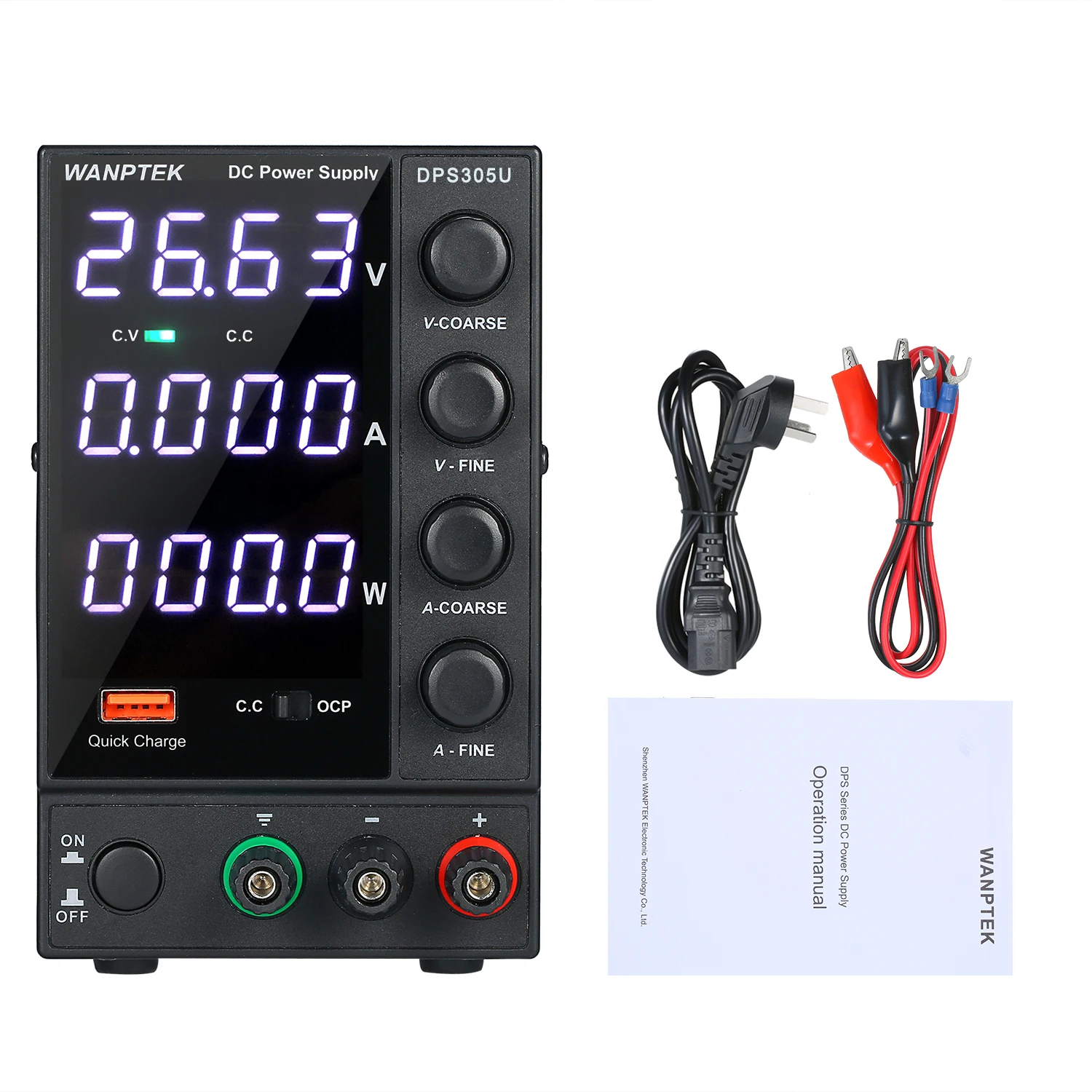 WANPTEK DPS305U для детей, на возраст от 0 до 30V 0-5A 150W импульсный источник постоянного тока Питание 4 знака после запятой Регулируемый мини Питание AC 115 V/230 V 50/60Hz