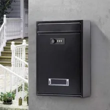 Новый 12 дюймов ментальный кодовый замок винтажный Drop Letterbox Настенный навесной замок почтовый ящик с ключами ящик для газет Новый 12 дюймов ментальный кодовый замок винтажный Drop Letterbox Настенный навесной замок почтовый ящик с ключами ящик для газет