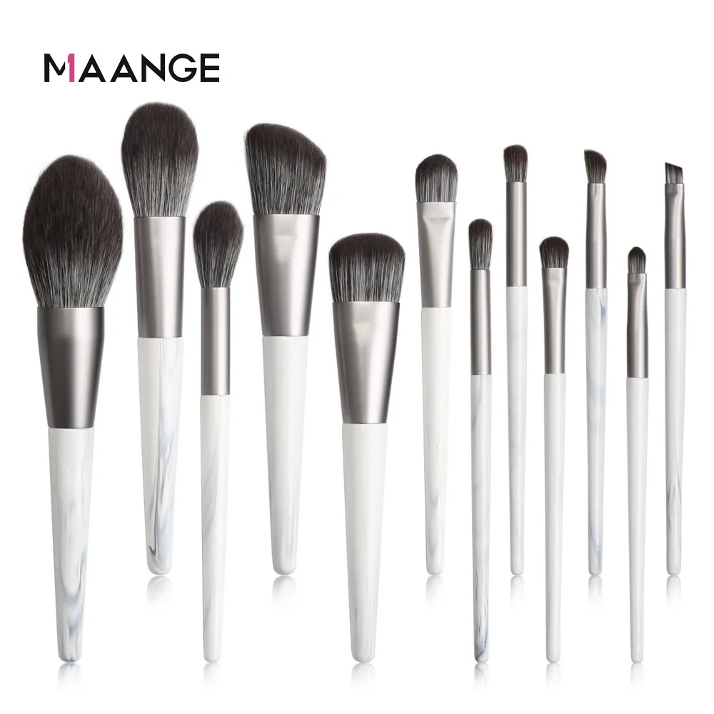 MAANGE Pro 12Pcs Makeup Brushes Set Cosmetic Foundation Powder Blush
