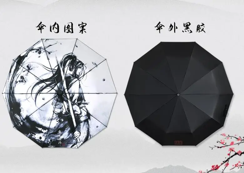 Аниме Grandmaster of Demonic Cultivation MDZS Lan Wangji Wei Wuxian Косплей складной зонт от солнца и дождя для мальчиков и девочек, подарок на каждый день