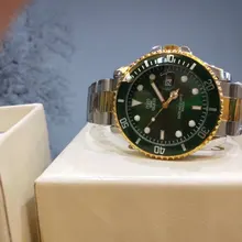 Men Watch Quartz Dive-Rolexable Stainless-Steel Sports Top-Brand Reloj Waterproof Green