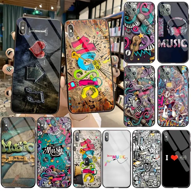 Чехол для телефона CUTEWANAN с граффити искусство Любовь Музыка мягкий черный чехол