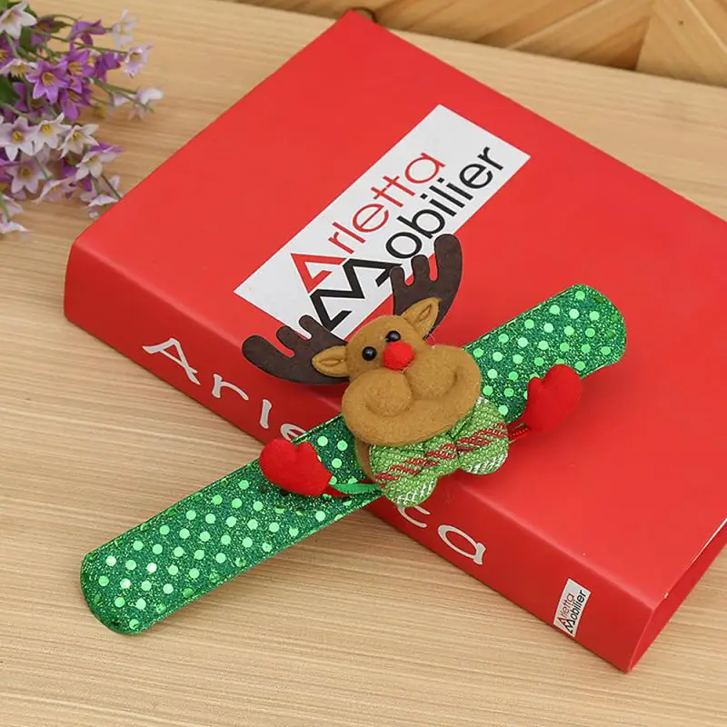 5 шт./компл. резиновый браслет детский браслет для ребенка гибкая упаковка шлепок Enfant браслет Рождественский подарок на год Свадебные сувениры - Цвет: sequins Green 1pcs
