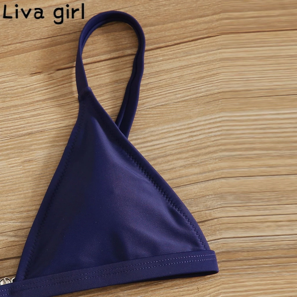 Liva girl сексуальный купальник бикини с принтом флага женский набор пуш ап