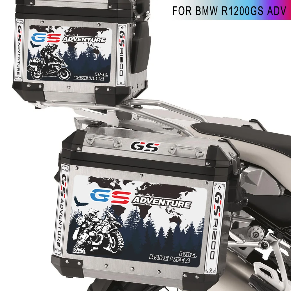 Trunk R 1200 Gs Gsa Moto Tail Top Side Box Custodie Adesivi Panniers Bagagli Avventura In Alluminio Per Bmw R1200Gs