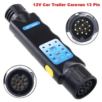 

1PC 13 Pin Car Trailer Caravan Towing Bar Lamp Wire Circuit Tester Plug Socket 12v