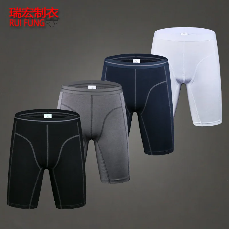 2pcs Lot Mens Winter Thick Underwear Boxers Shorts Casual Cotton Knee