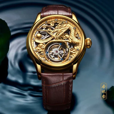 Топ бренд Мужские механические турбийон для движения копейка роскошные популярные модные классические Коллекционное издание часы движение