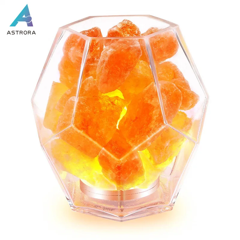 

ASTRORA Himalayan Salt Lamp Small Natural Crystals Himilian Hymalain Salt Rock USB Hymilian Night Light Air Purifier